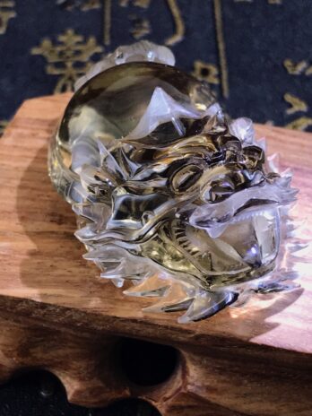 (入門推薦款)處處細節精雕黃水晶龍龜