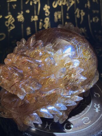 手工精雕紅銅鈦龍龜(不含照片木座)