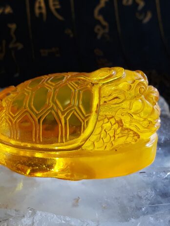 金黃色琥珀龍龜