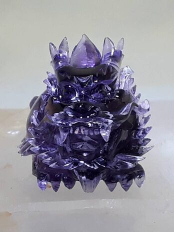 精雕紫晶戰龜(含木座)