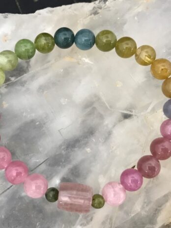 圓桶型糖果碧璽手珠