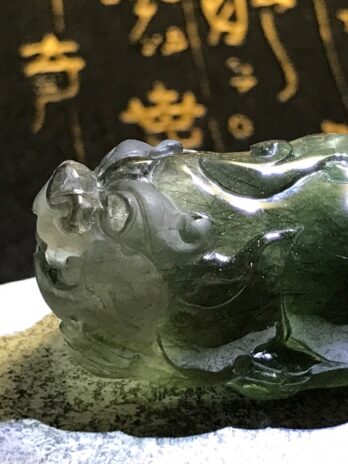 精雕綠幽髮絲豼貅