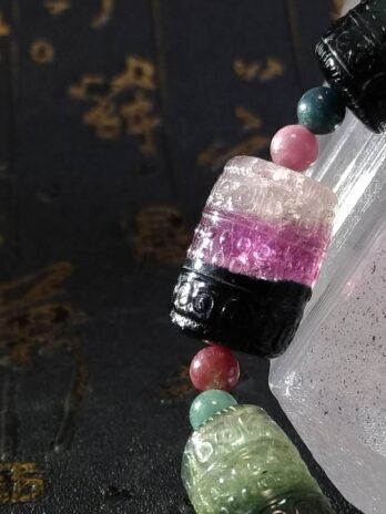 神奇的多色回紋碧璽桶珠手鍊