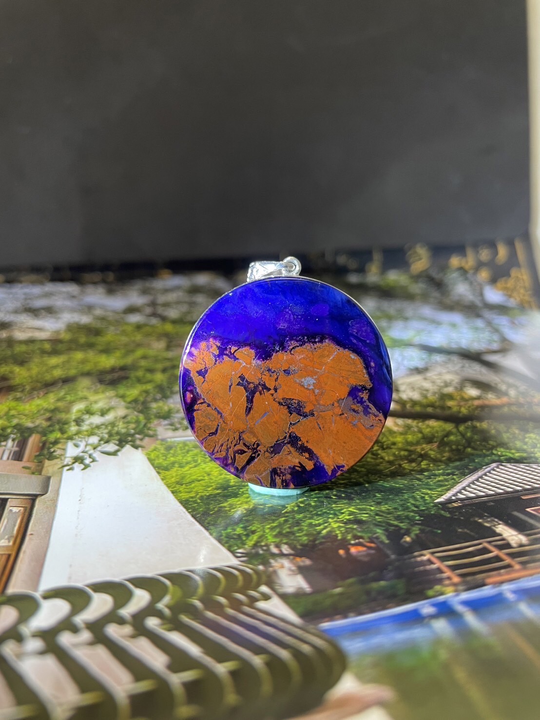 慈悲能量似幅美景畫的舒俱來墜飾附鑑定書- Pagoda塔星水晶能量晶礦