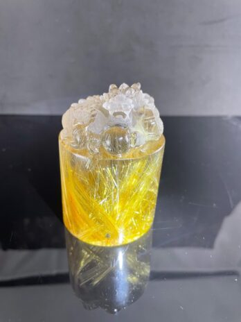 神獸守護能量收藏珍品祥龍戲珠鈦晶紙鎮龍印